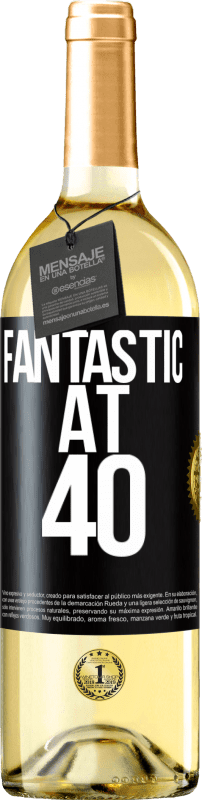 29,95 € Free Shipping | White Wine WHITE Edition Fantastic at 40 Black Label. Customizable label Young wine Harvest 2024 Verdejo