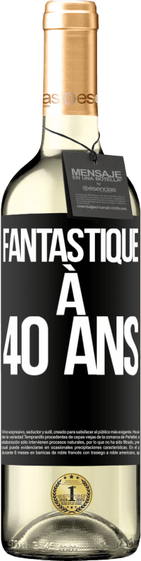 29,95 € Envoi gratuit | Vin blanc Édition WHITE Fantastique à 40 ans Étiquette Noire. Étiquette personnalisable Vin jeune Récolte 2023 Verdejo
