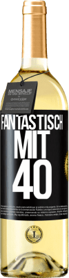 29,95 € Kostenloser Versand | Weißwein WHITE Ausgabe Fantastisch mit 40 Schwarzes Etikett. Anpassbares Etikett Junger Wein Ernte 2024 Verdejo