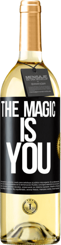 29,95 € Free Shipping | White Wine WHITE Edition The magic is you Black Label. Customizable label Young wine Harvest 2023 Verdejo