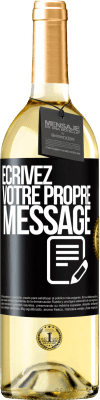 29,95 € Envoi gratuit | Vin blanc Édition WHITE Écrivez votre propre message Étiquette Noire. Étiquette personnalisable Vin jeune Récolte 2024 Verdejo