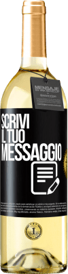 29,95 € Spedizione Gratuita | Vino bianco Edizione WHITE Scrivi il tuo messaggio Etichetta Nera. Etichetta personalizzabile Vino giovane Raccogliere 2024 Verdejo