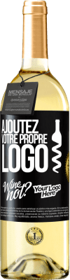 29,95 € Envoi gratuit | Vin blanc Édition WHITE Ajoutez votre propre logo Étiquette Noire. Étiquette personnalisable Vin jeune Récolte 2024 Verdejo