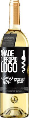 29,95 € Envío gratis | Vino Blanco Edición WHITE Añade tu propio logo Etiqueta Negra. Etiqueta personalizable Vino joven Cosecha 2023 Verdejo
