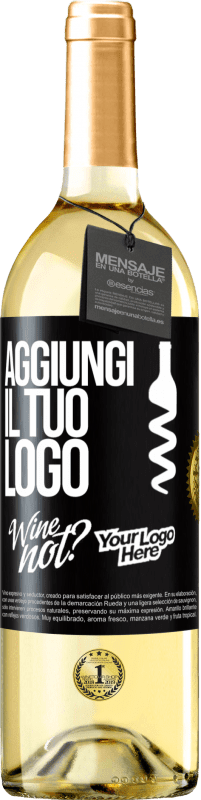 29,95 € Spedizione Gratuita | Vino bianco Edizione WHITE Aggiungi il tuo logo Etichetta Nera. Etichetta personalizzabile Vino giovane Raccogliere 2023 Verdejo