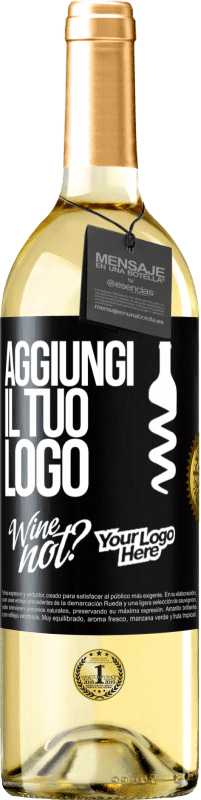 29,95 € Spedizione Gratuita | Vino bianco Edizione WHITE Aggiungi il tuo logo Etichetta Nera. Etichetta personalizzabile Vino giovane Raccogliere 2024 Verdejo