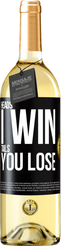 29,95 € Free Shipping | White Wine WHITE Edition Heads I win, tails you lose Black Label. Customizable label Young wine Harvest 2023 Verdejo