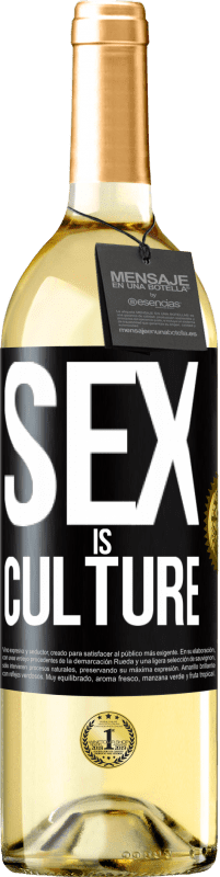 29,95 € Free Shipping | White Wine WHITE Edition Sex is culture Black Label. Customizable label Young wine Harvest 2024 Verdejo