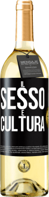 29,95 € Spedizione Gratuita | Vino bianco Edizione WHITE Il sesso è cultura Etichetta Nera. Etichetta personalizzabile Vino giovane Raccogliere 2023 Verdejo