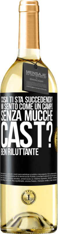 29,95 € Spedizione Gratuita | Vino bianco Edizione WHITE Cosa ti sta succedendo? Mi sento come un campo senza mucche. Cast? Ben riluttante Etichetta Nera. Etichetta personalizzabile Vino giovane Raccogliere 2023 Verdejo