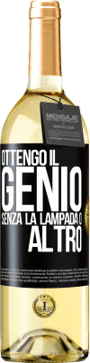 29,95 € Spedizione Gratuita | Vino bianco Edizione WHITE Ottengo il genio senza la lampada o altro Etichetta Nera. Etichetta personalizzabile Vino giovane Raccogliere 2024 Verdejo