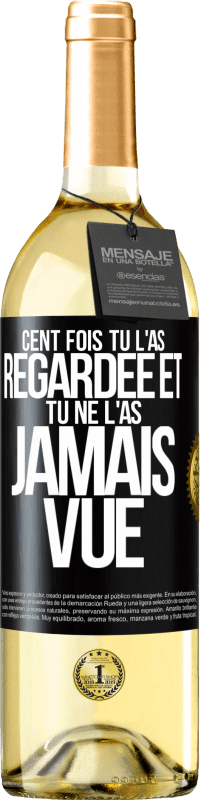 29,95 € Envoi gratuit | Vin blanc Édition WHITE Cent fois tu l'as regardée et tu ne l'as jamais vue Étiquette Noire. Étiquette personnalisable Vin jeune Récolte 2024 Verdejo