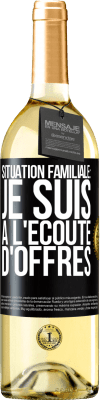 29,95 € Envoi gratuit | Vin blanc Édition WHITE Situation familiale: je suis à l'écoute d'offres Étiquette Noire. Étiquette personnalisable Vin jeune Récolte 2023 Verdejo