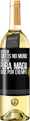 29,95 € Envio grátis | Vinho branco Edição WHITE Existem cantos no mundo que são pura magia. Você por exemplo Etiqueta Preta. Etiqueta personalizável Vinho jovem Colheita 2024 Verdejo