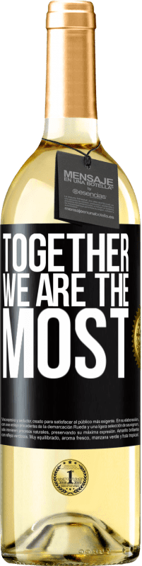 29,95 € Free Shipping | White Wine WHITE Edition Together we are the most Black Label. Customizable label Young wine Harvest 2023 Verdejo