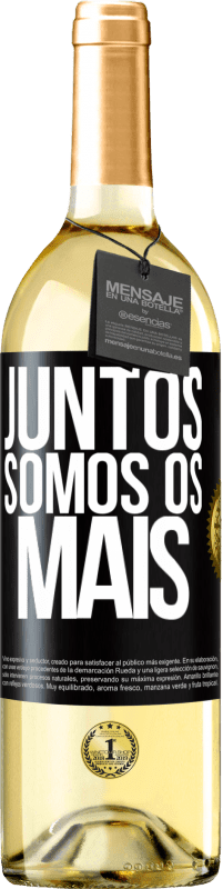 29,95 € Envio grátis | Vinho branco Edição WHITE Juntos somos os mais Etiqueta Preta. Etiqueta personalizável Vinho jovem Colheita 2023 Verdejo