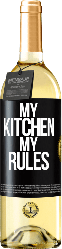 29,95 € Free Shipping | White Wine WHITE Edition My kitchen, my rules Black Label. Customizable label Young wine Harvest 2023 Verdejo