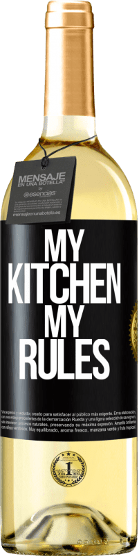 29,95 € Free Shipping | White Wine WHITE Edition My kitchen, my rules Black Label. Customizable label Young wine Harvest 2025 Verdejo