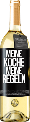 29,95 € Kostenloser Versand | Weißwein WHITE Ausgabe Meine Küche, meine Regeln Schwarzes Etikett. Anpassbares Etikett Junger Wein Ernte 2023 Verdejo