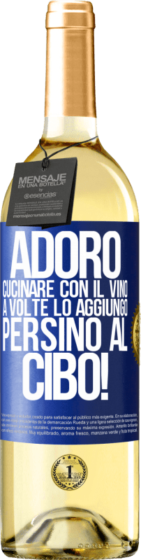 29,95 € Spedizione Gratuita | Vino bianco Edizione WHITE Adoro cucinare con il vino. A volte lo aggiungo persino al cibo! Etichetta Blu. Etichetta personalizzabile Vino giovane Raccogliere 2024 Verdejo