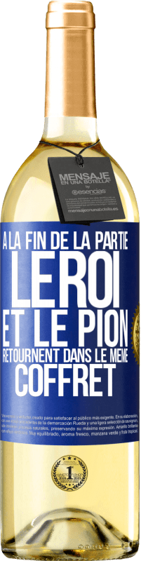 29,95 € Envoi gratuit | Vin blanc Édition WHITE A la fin de la partie le roi et le pion retournent dans le même coffret Étiquette Bleue. Étiquette personnalisable Vin jeune Récolte 2024 Verdejo