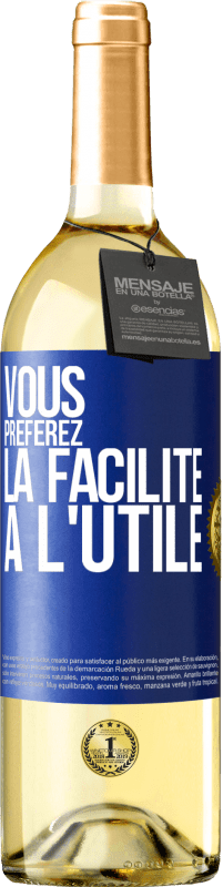 29,95 € Envoi gratuit | Vin blanc Édition WHITE Vous préférez la facilité à l'utile Étiquette Bleue. Étiquette personnalisable Vin jeune Récolte 2024 Verdejo