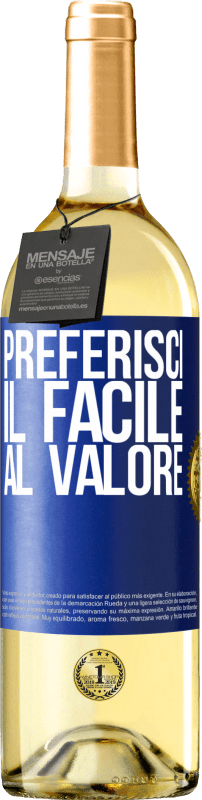 29,95 € Spedizione Gratuita | Vino bianco Edizione WHITE Preferisci il facile al valore Etichetta Blu. Etichetta personalizzabile Vino giovane Raccogliere 2024 Verdejo