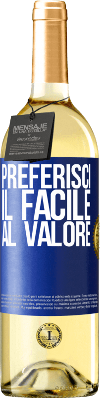 29,95 € Spedizione Gratuita | Vino bianco Edizione WHITE Preferisci il facile al valore Etichetta Blu. Etichetta personalizzabile Vino giovane Raccogliere 2025 Verdejo
