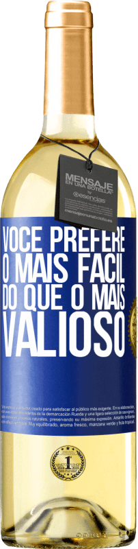 29,95 € Envio grátis | Vinho branco Edição WHITE Você prefere o mais fácil do que o mais valioso Etiqueta Azul. Etiqueta personalizável Vinho jovem Colheita 2023 Verdejo