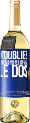 29,95 € Envoi gratuit | Vin blanc Édition WHITE N'oubliez jamais qui a marché à vos côtés quand les autres vous ont tourné le dos Étiquette Bleue. Étiquette personnalisable Vin jeune Récolte 2025 Verdejo