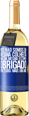 29,95 € Envio grátis | Vinho branco Edição WHITE Nós não somos da mesma colheita, mas da mesma estirpe. Obrigado por tudo, mais um ano Etiqueta Azul. Etiqueta personalizável Vinho jovem Colheita 2023 Verdejo