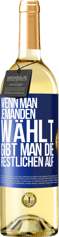 29,95 € Kostenloser Versand | Weißwein WHITE Ausgabe Wenn man jemanden wählt, gibt man die Restlichen auf Blaue Markierung. Anpassbares Etikett Junger Wein Ernte 2024 Verdejo