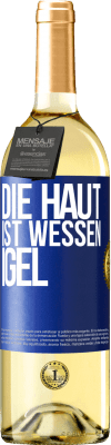 29,95 € Kostenloser Versand | Weißwein WHITE Ausgabe Die Haut ist wessen Igel Blaue Markierung. Anpassbares Etikett Junger Wein Ernte 2024 Verdejo