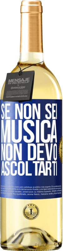 29,95 € Spedizione Gratuita | Vino bianco Edizione WHITE Se non sei musica, non devo ascoltarti Etichetta Blu. Etichetta personalizzabile Vino giovane Raccogliere 2024 Verdejo