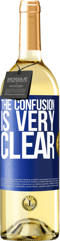 29,95 € Free Shipping | White Wine WHITE Edition The confusion is very clear Blue Label. Customizable label Young wine Harvest 2025 Verdejo