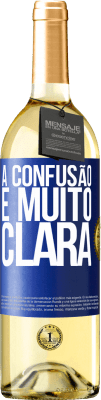 29,95 € Envio grátis | Vinho branco Edição WHITE A confusão é muito clara Etiqueta Azul. Etiqueta personalizável Vinho jovem Colheita 2023 Verdejo