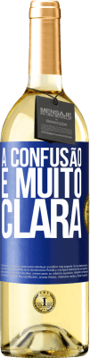 29,95 € Envio grátis | Vinho branco Edição WHITE A confusão é muito clara Etiqueta Azul. Etiqueta personalizável Vinho jovem Colheita 2025 Verdejo