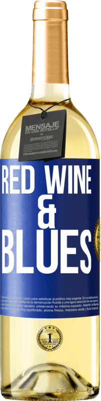 29,95 € 免费送货 | 白葡萄酒 WHITE版 Red wine & Blues 蓝色标签. 可自定义的标签 青年酒 收成 2025 Verdejo