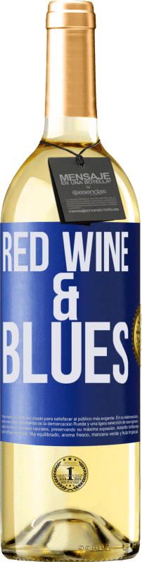 29,95 € Kostenloser Versand | Weißwein WHITE Ausgabe Red wine & Blues Blaue Markierung. Anpassbares Etikett Junger Wein Ernte 2023 Verdejo