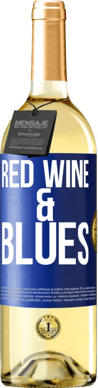 29,95 € Spedizione Gratuita | Vino bianco Edizione WHITE Red wine & Blues Etichetta Blu. Etichetta personalizzabile Vino giovane Raccogliere 2023 Verdejo