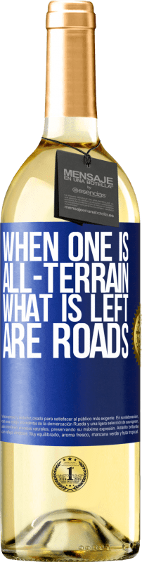 29,95 € Бесплатная доставка | Белое вино Издание WHITE Когда кто-то везде, то остаются дороги Синяя метка. Настраиваемая этикетка Молодое вино Урожай 2023 Verdejo