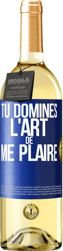 29,95 € Envoi gratuit | Vin blanc Édition WHITE Tu domines l'art de me plaire Étiquette Bleue. Étiquette personnalisable Vin jeune Récolte 2024 Verdejo