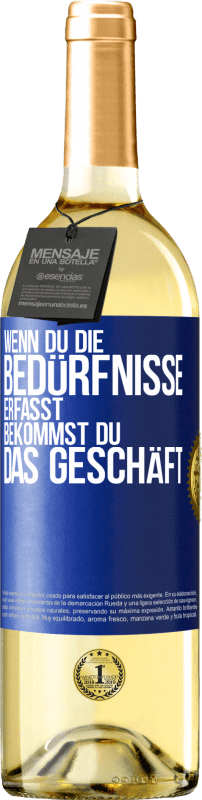 29,95 € Kostenloser Versand | Weißwein WHITE Ausgabe Wenn du die Bedürfnisse erfasst, bekommst du das Geschäft Blaue Markierung. Anpassbares Etikett Junger Wein Ernte 2023 Verdejo