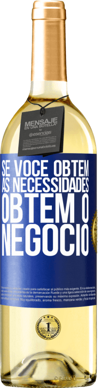 29,95 € Envio grátis | Vinho branco Edição WHITE Se você obtém as necessidades, obtém o negócio Etiqueta Azul. Etiqueta personalizável Vinho jovem Colheita 2024 Verdejo