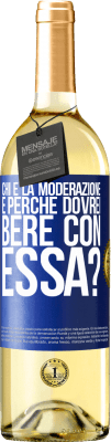 29,95 € Spedizione Gratuita | Vino bianco Edizione WHITE chi è la moderazione e perché dovrei bere con essa? Etichetta Blu. Etichetta personalizzabile Vino giovane Raccogliere 2024 Verdejo