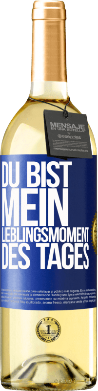 29,95 € Kostenloser Versand | Weißwein WHITE Ausgabe Du bist mein Lieblingsmoment des Tages Blaue Markierung. Anpassbares Etikett Junger Wein Ernte 2024 Verdejo