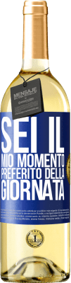 29,95 € Spedizione Gratuita | Vino bianco Edizione WHITE Sei il mio momento preferito della giornata Etichetta Blu. Etichetta personalizzabile Vino giovane Raccogliere 2023 Verdejo