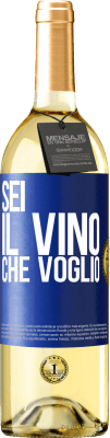 29,95 € Spedizione Gratuita | Vino bianco Edizione WHITE Sei il vino che voglio Etichetta Blu. Etichetta personalizzabile Vino giovane Raccogliere 2025 Verdejo
