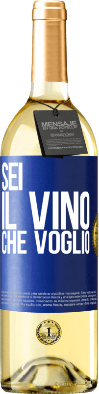 29,95 € Spedizione Gratuita | Vino bianco Edizione WHITE Sei il vino che voglio Etichetta Blu. Etichetta personalizzabile Vino giovane Raccogliere 2023 Verdejo