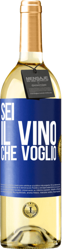 29,95 € Spedizione Gratuita | Vino bianco Edizione WHITE Sei il vino che voglio Etichetta Blu. Etichetta personalizzabile Vino giovane Raccogliere 2024 Verdejo